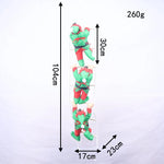 Inflatable Decoration Triple Santa Ladder Quick-Inflate Durable Fabric