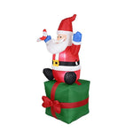 Inflatable Santa Built-In Blower LED Lights Weather-Resistant Fabric