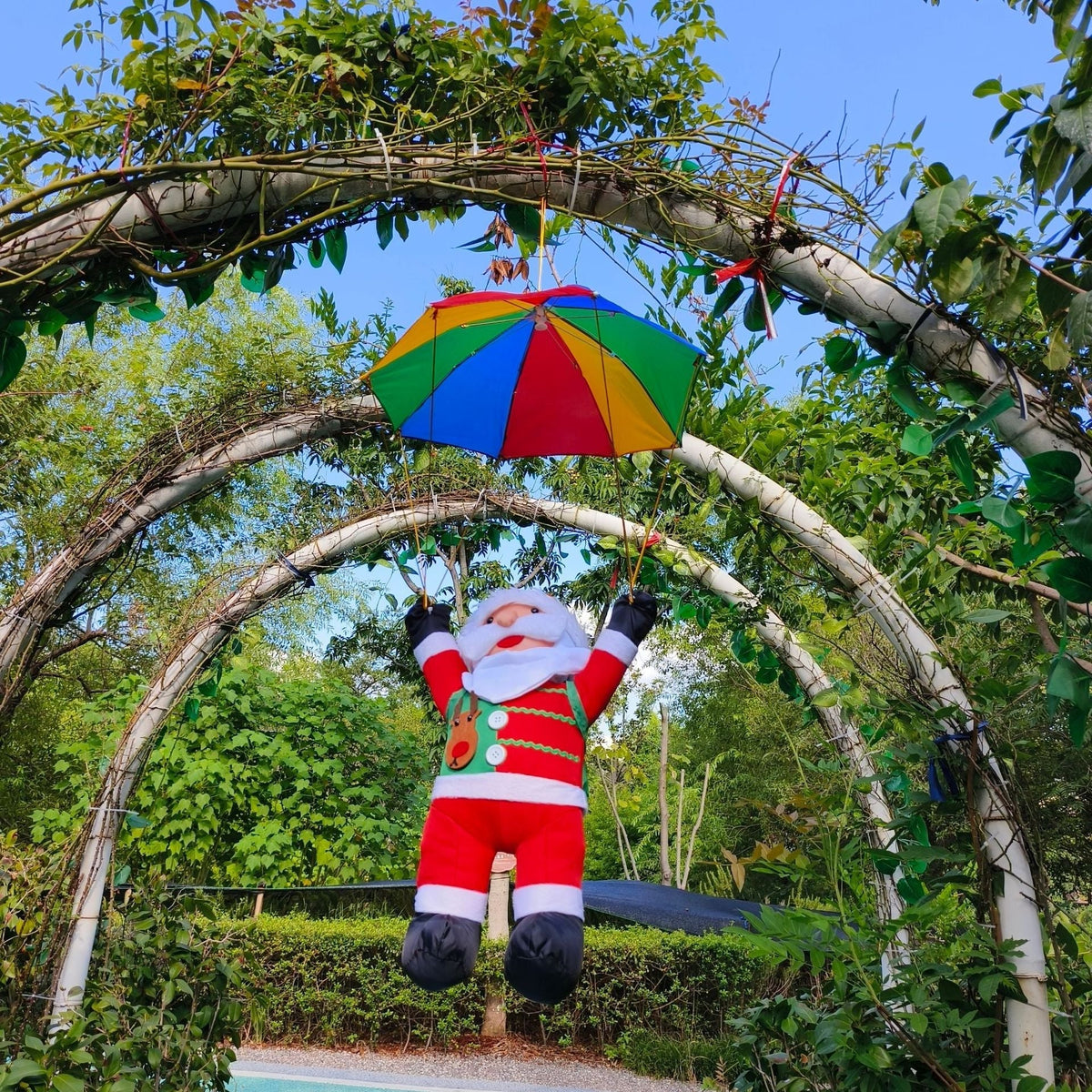 Inflatable Santa Floating Parachute Quick Inflate PVC