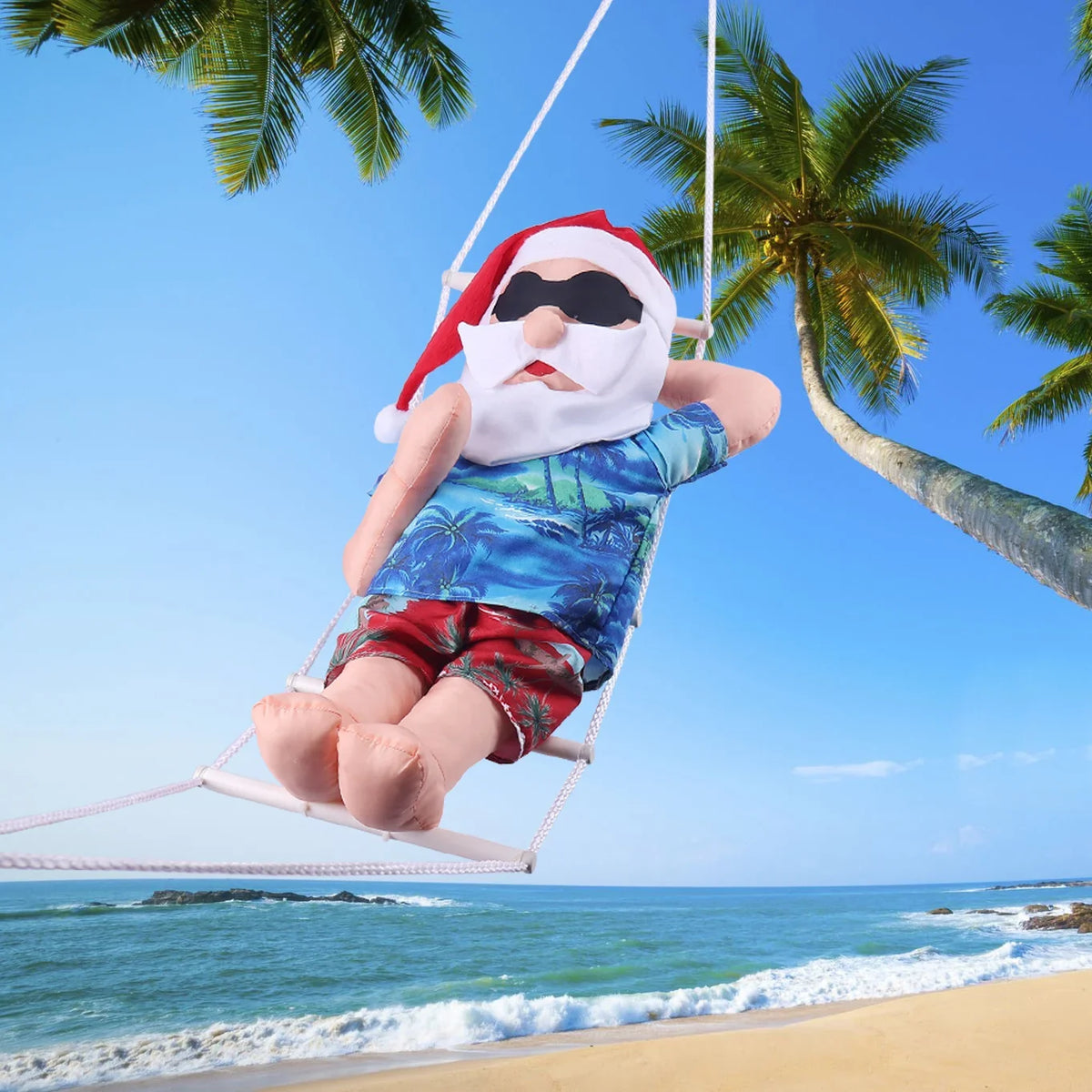 Inflatable Santa Hawaiian Shirt Quick Inflate & Weather-Resistant