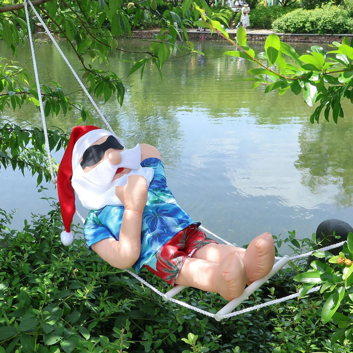 Inflatable Santa Hawaiian Shirt Quick Inflate & Weather-Resistant