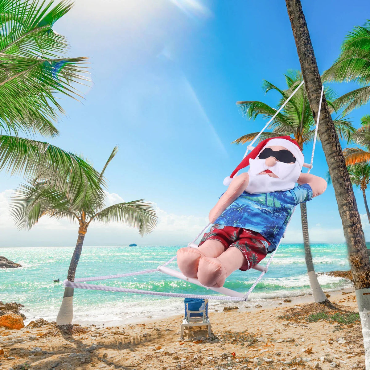 Inflatable Santa Hawaiian Shirt Quick Inflate & Weather-Resistant
