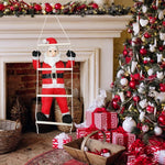Inflatable Santa On Ladder LED-Lit Weatherproof Easy Setup