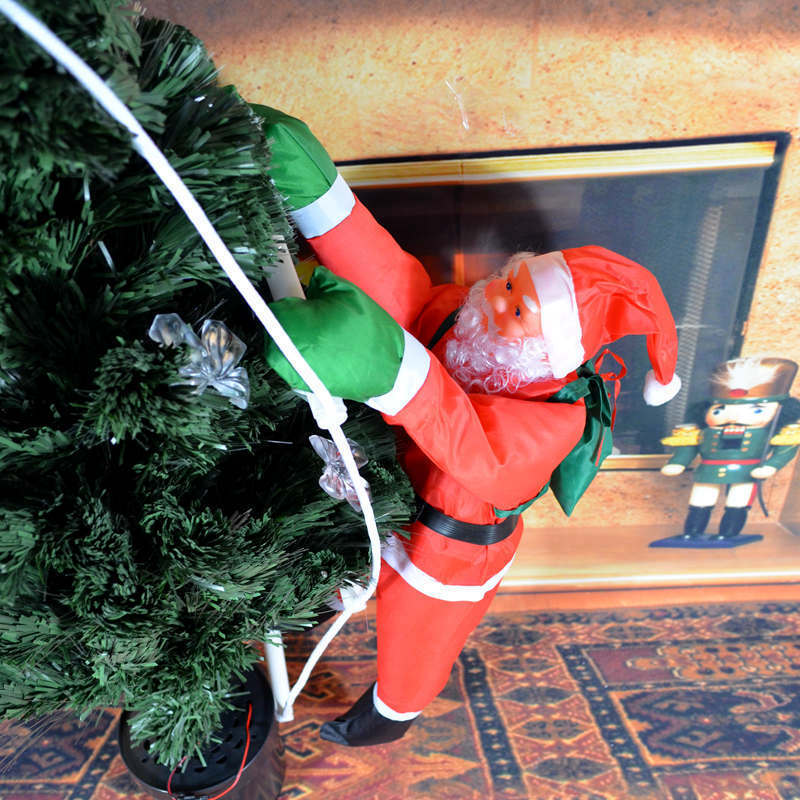 Inflatable Santa Weather-Resistant Built-In Blower Adjustable Climbing Rope