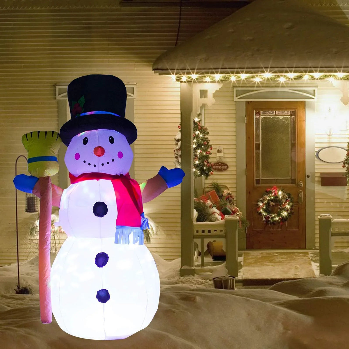 Inflatable Snowman Weatherproof Quick-Inflate Blower