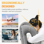 Inflatable Travel Pillow 360° Support & Patented Fast-Inflate Valve