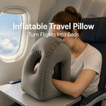Inflatable Travel Pillow 360° Support & Patented Fast-Inflate Valve