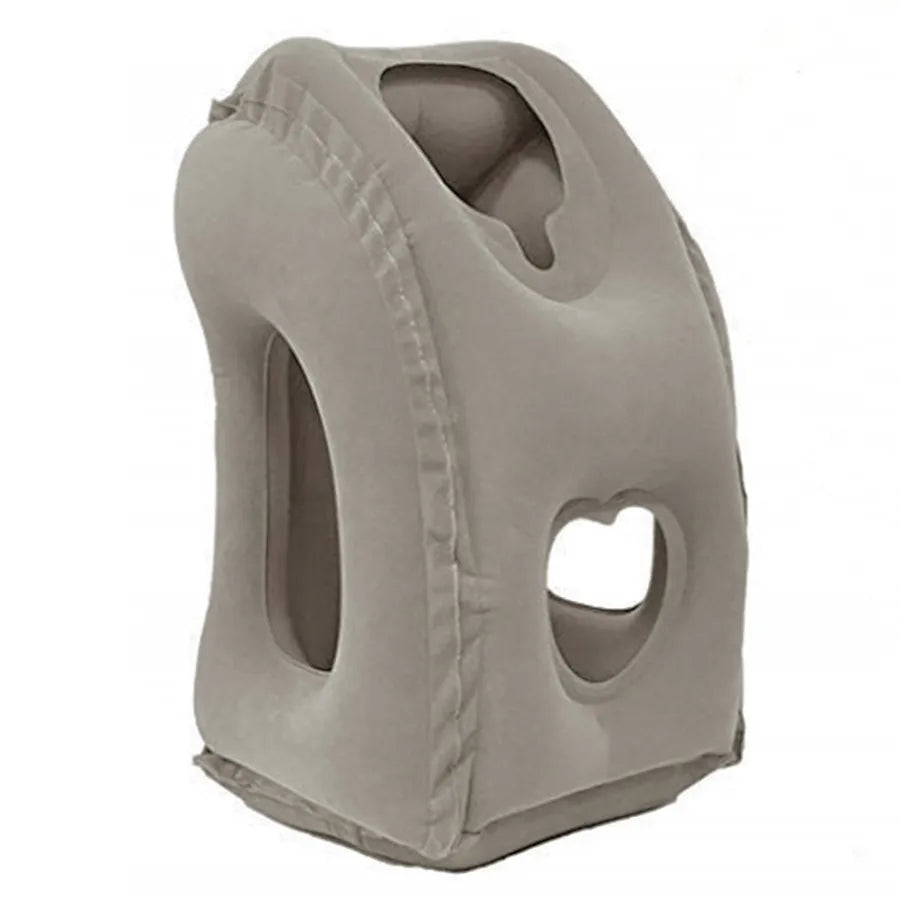 Inflatable Travel Pillow 360° Support & Patented Fast-Inflate Valve