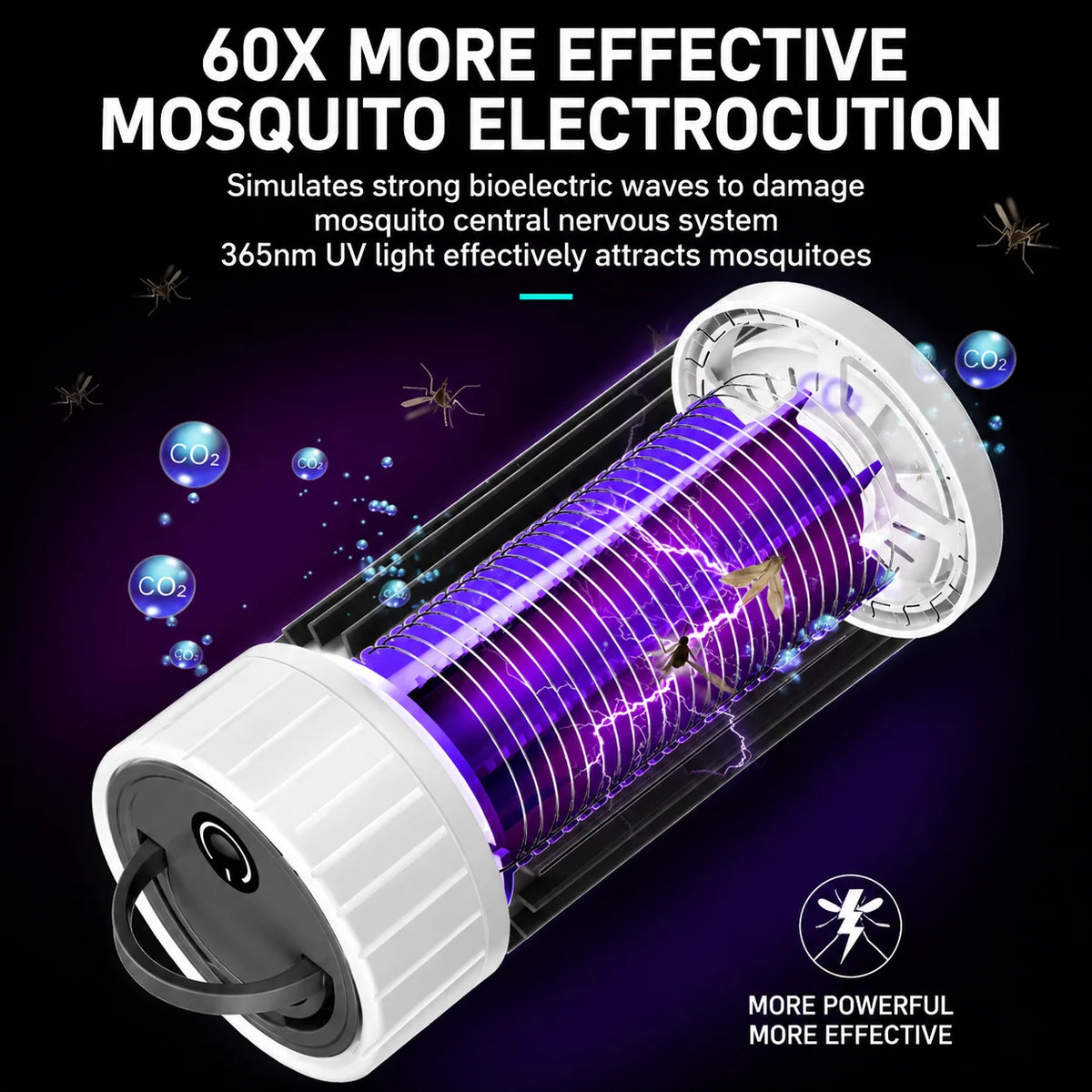 Insect Trap Lamp Compact USB Rechargeable UV
