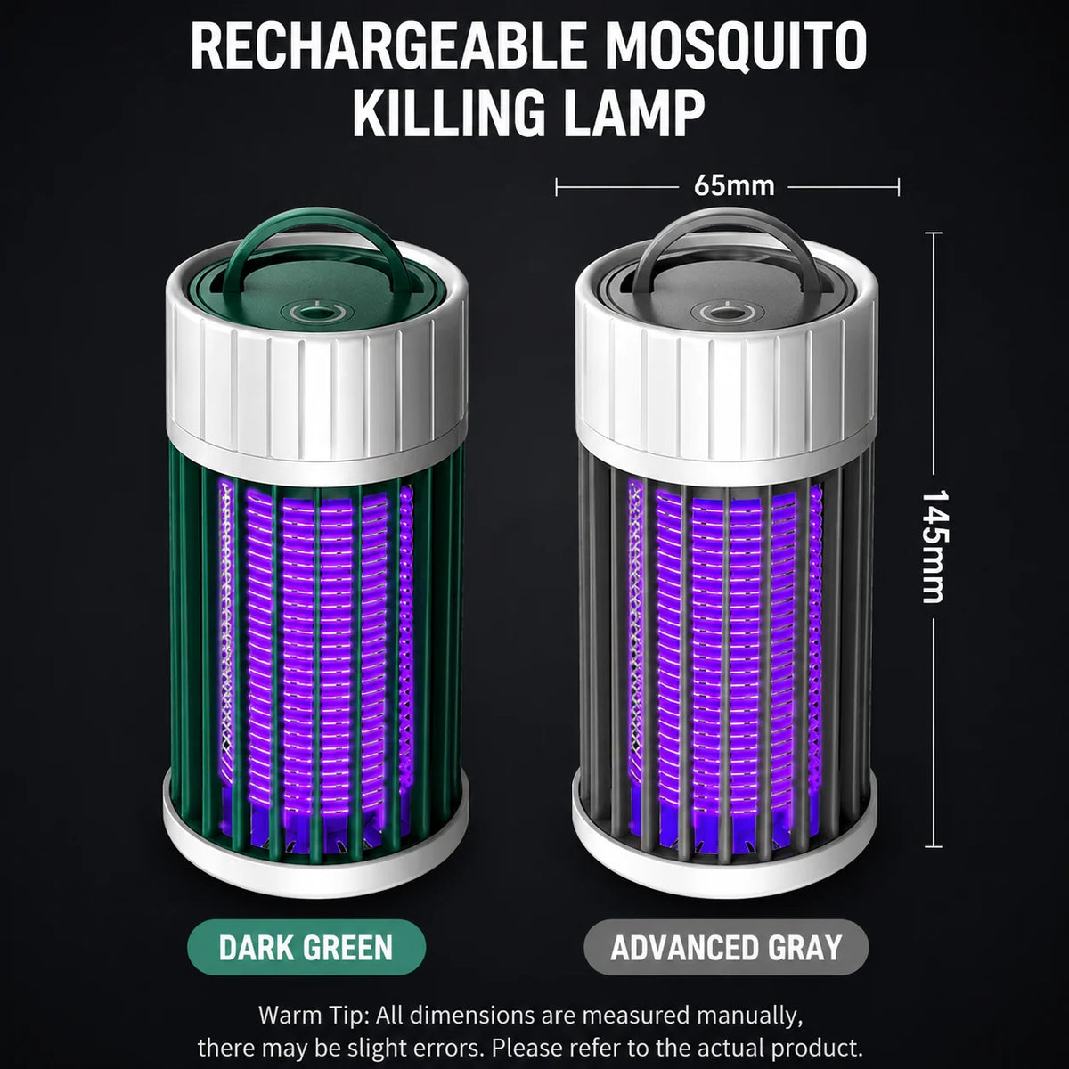 Insect Trap Lamp Compact USB Rechargeable UV
