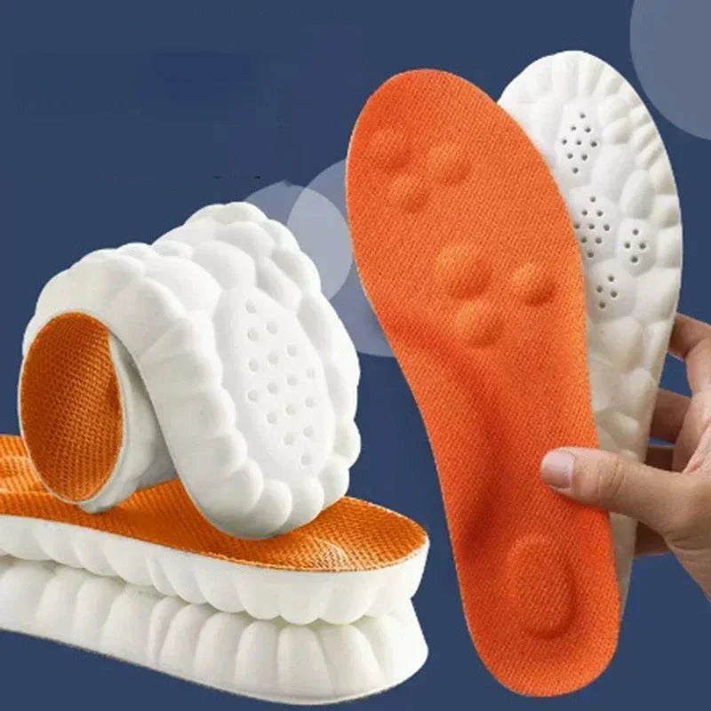 Insoles 4D Shock Absorption Breathable 12-Hour Comfort