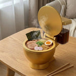 Instant Noodle Bowl Golden Throne Design Lift-Up Lid