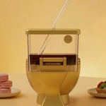 Instant Noodle Bowl Golden Throne Design Lift-Up Lid