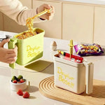 Instant Noodle Bowl Integrated Fork Holder Drainage Design