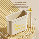 Instant Noodle Bowl Integrated Fork Holder Drainage Design