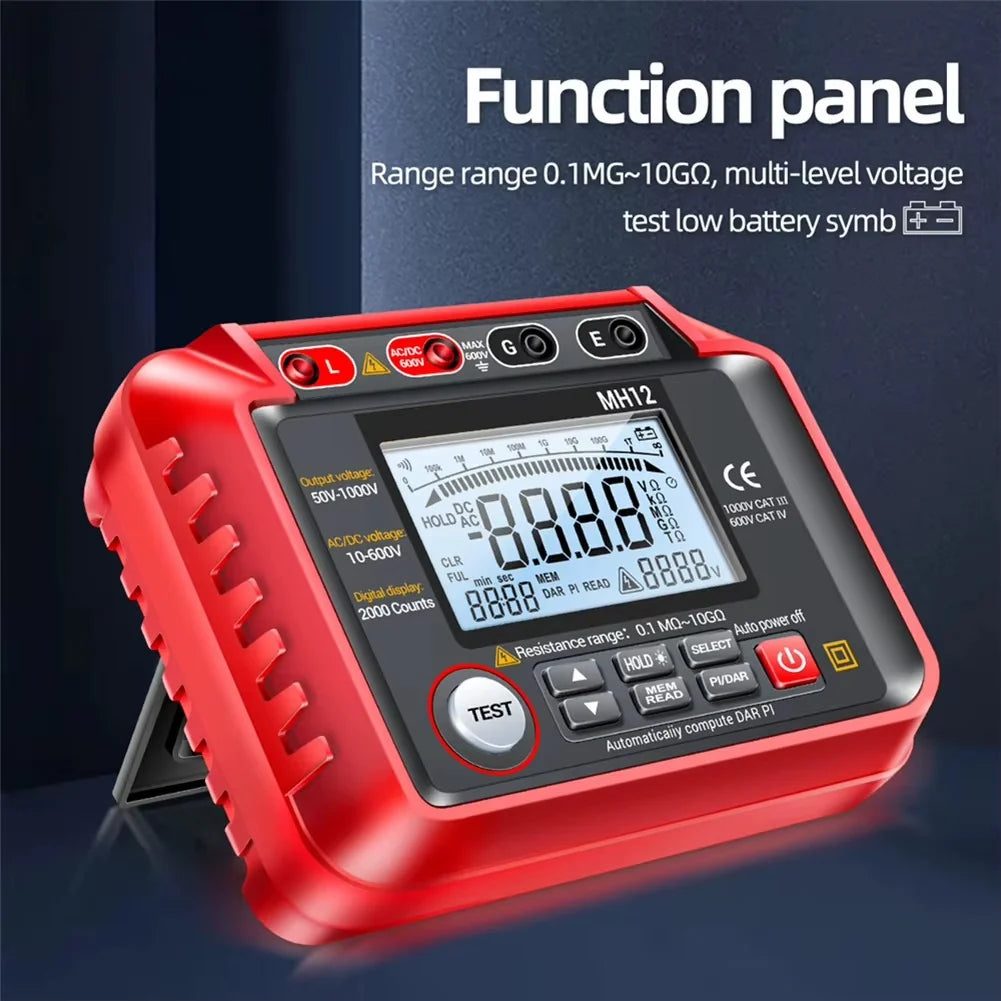 Insulation Resistance Tester AC/DC 10-600V Data Logging PI & DAR