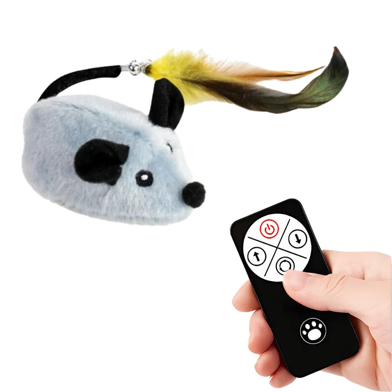 Interactive Cat Toy Remote-Controlled Smart Obstacle-Avoiding USB Rechargeable