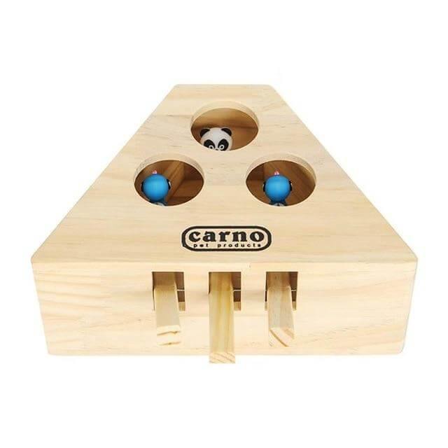 Interactive Cat Toy Wooden Catch-the-Mouse Game