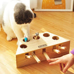 Interactive Cat Toy Wooden Catch-the-Mouse Game