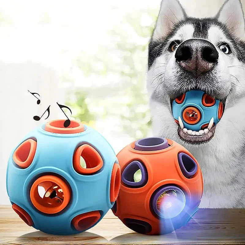 Interactive Chew Ball Light-Up & Built-In Bell
