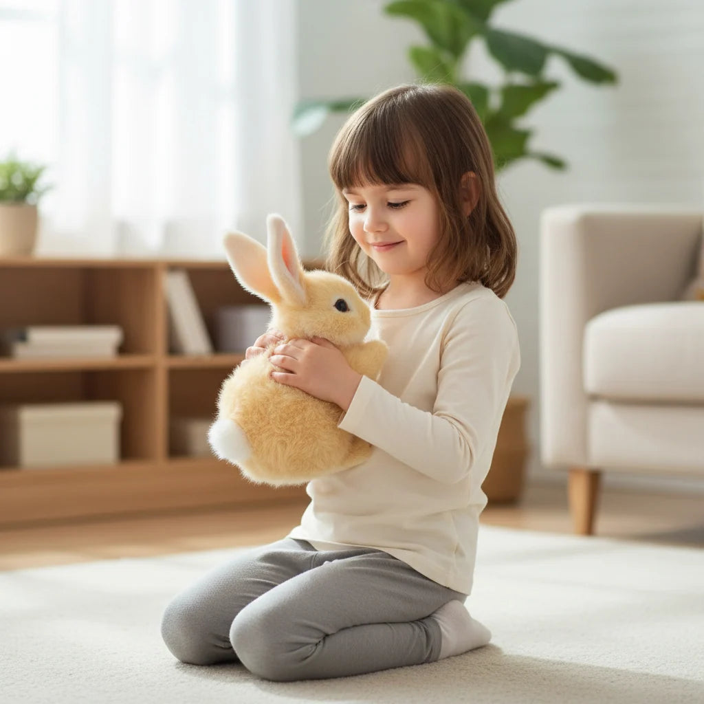 Interactive Plush Bunny Hopping & Nose Wiggle Hypoallergenic