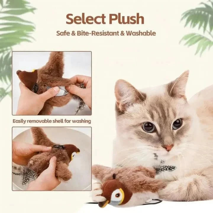 Interactive Plush Cat Toy Realistic Movement & USB Rechargeable