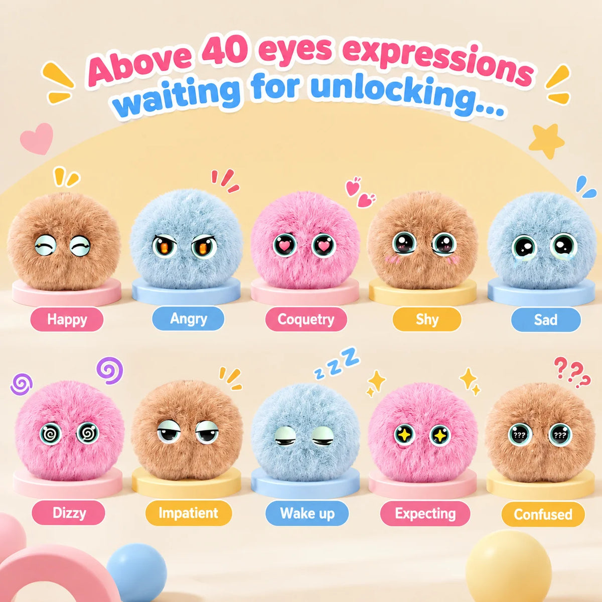 Interactive Plush Toy AI Voice Chat Touch-Responsive Rechargeable Battery