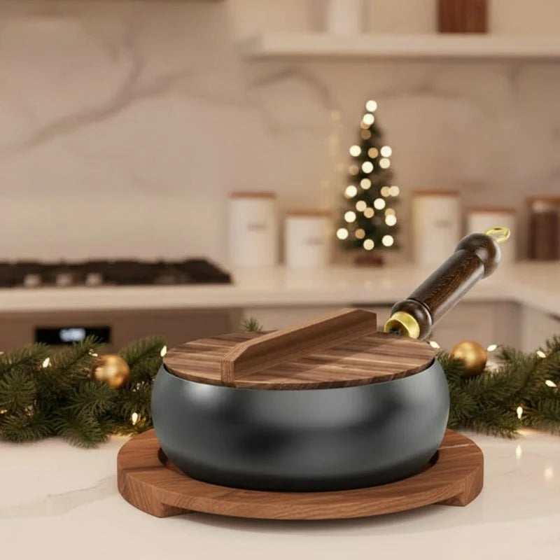 Iron Pan Hand-Forged Uncoated Even Heat Distribution