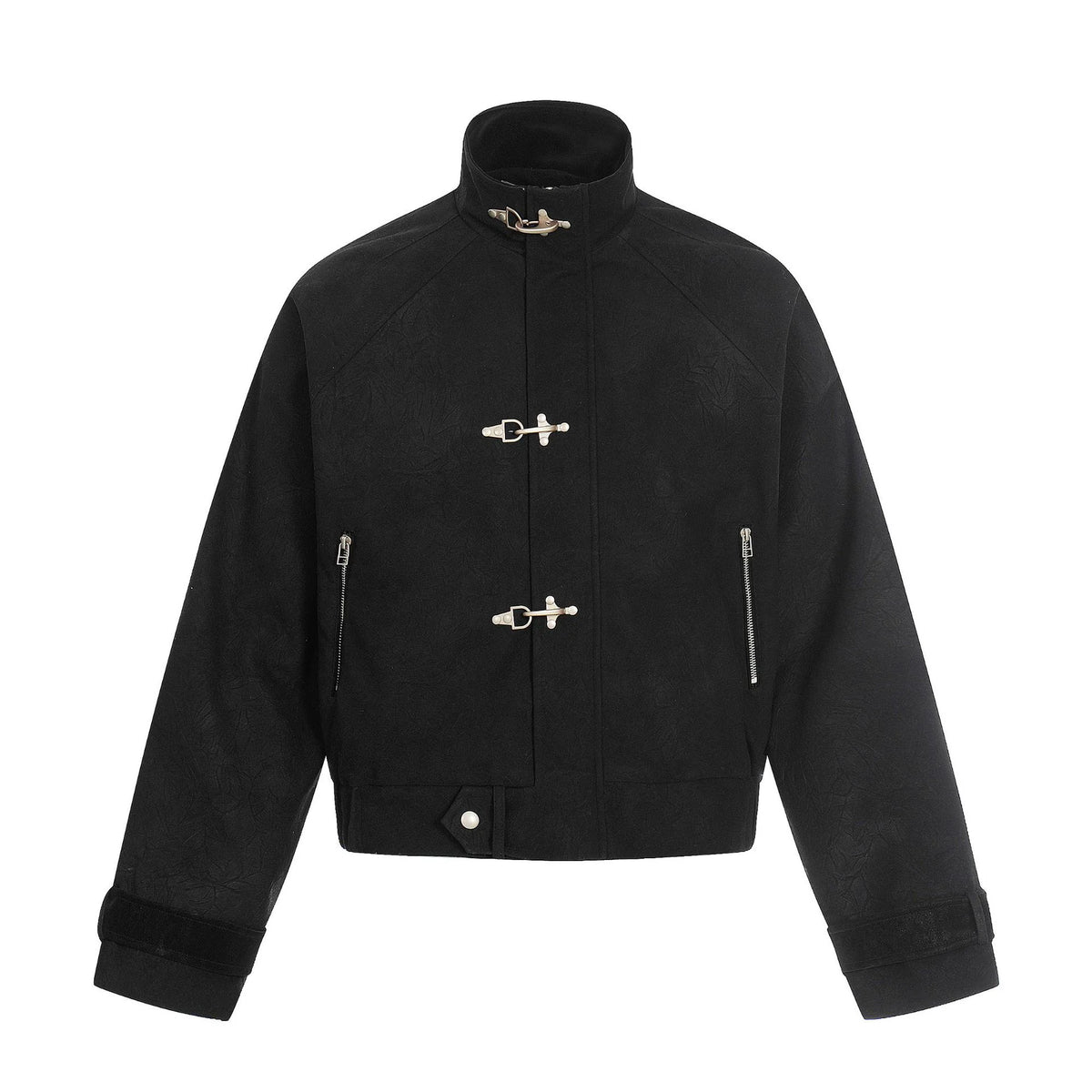 Jacket Cropped Boxy Fit Toggle Closures Zip Pockets