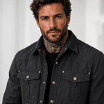 Jacket Lightweight Button-Up Plaid Lining