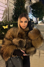 Jacket Plush Faux Fur Tailored Fit