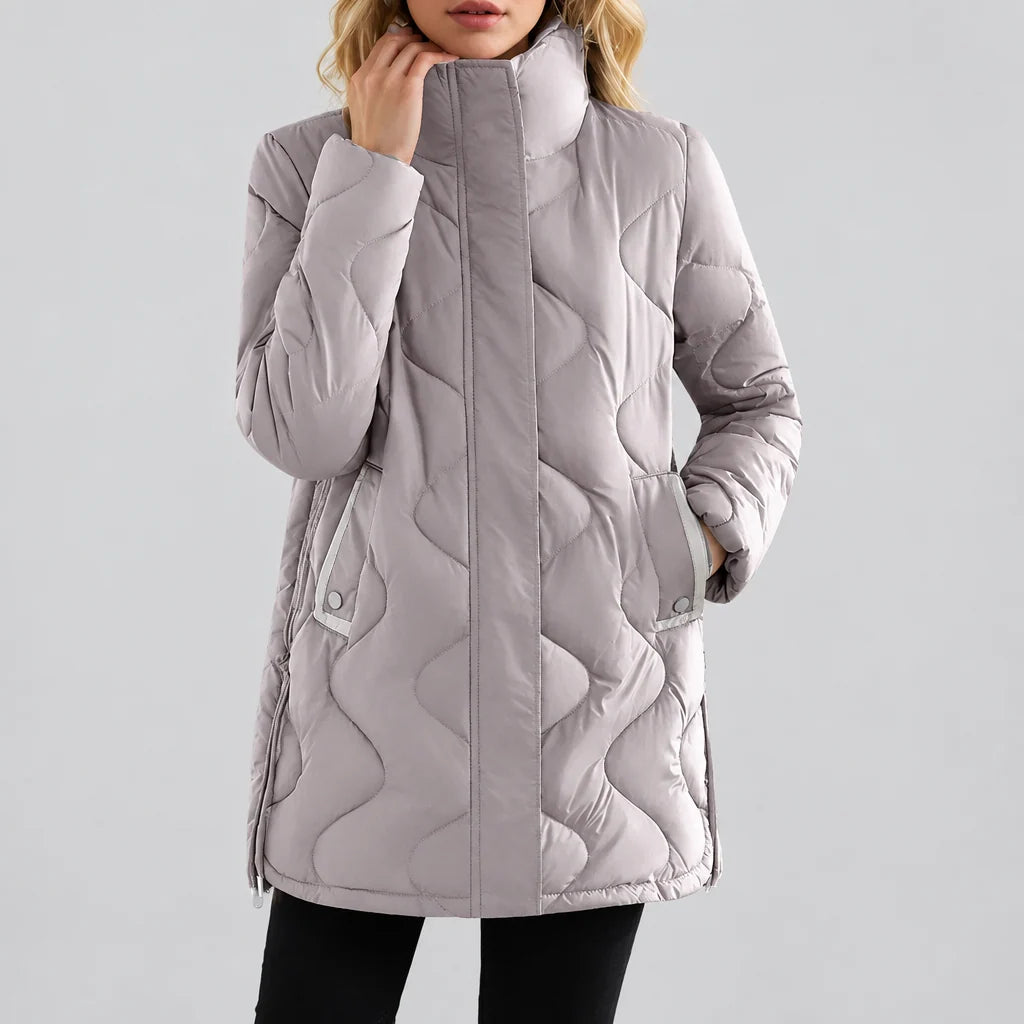 Jacket Quilted Lightweight Insulated Stand-Up Collar