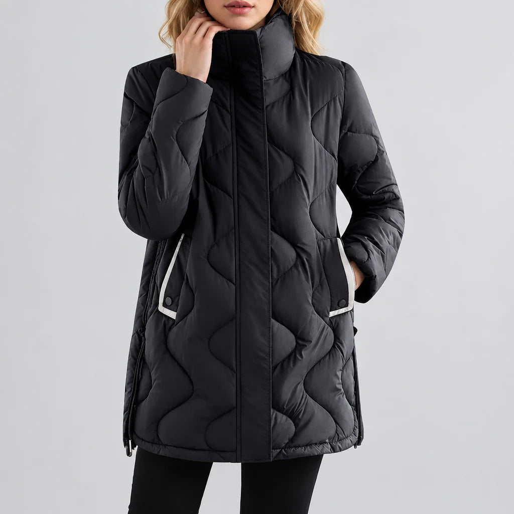 Jacket Quilted Lightweight Insulated Stand-Up Collar