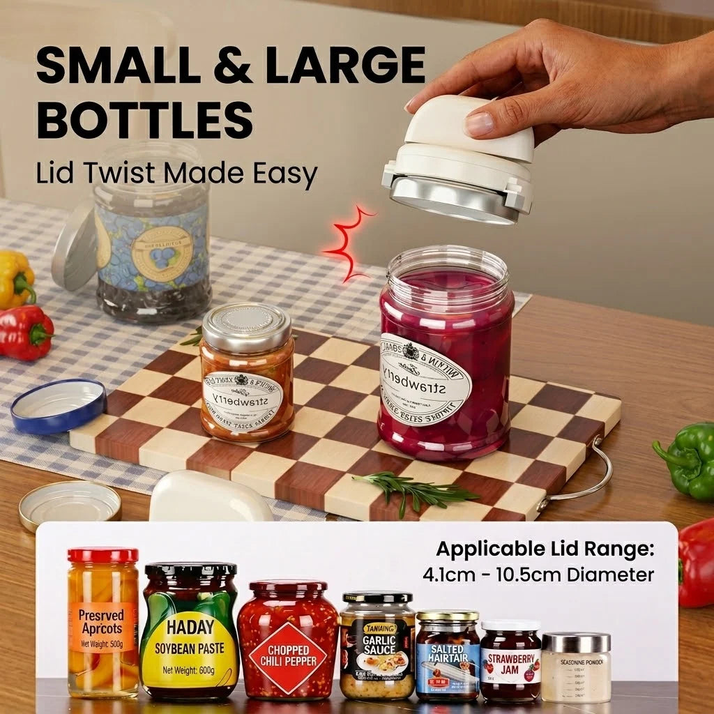 Jar Opener Adjustable Grip Magnetic Storage Base