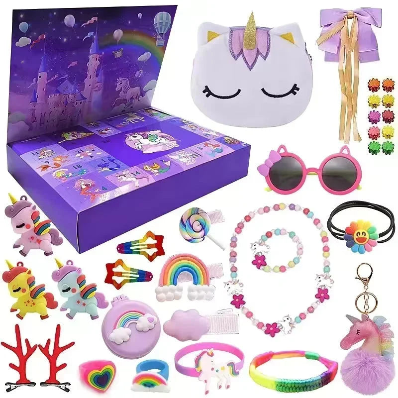 Jewelry Advent Calendar 24-Piece Jewelry & Hair Clip Set