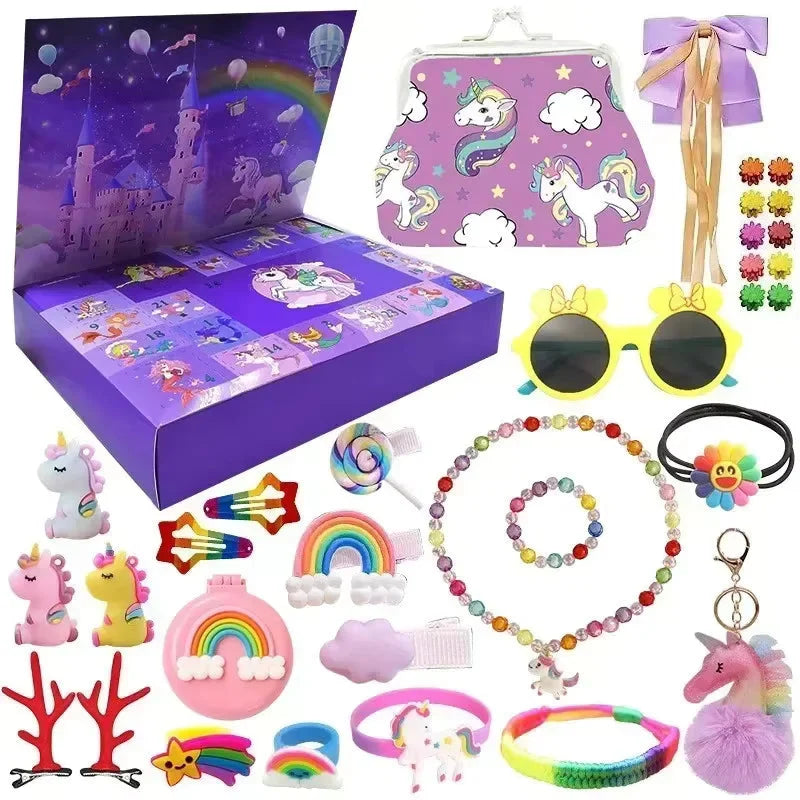 Jewelry Advent Calendar 24-Piece Jewelry & Hair Clip Set
