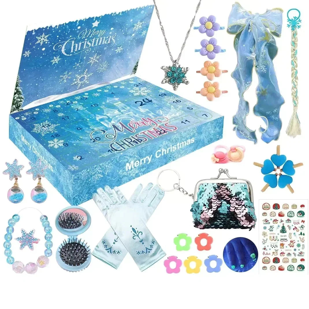 Jewelry Advent Calendar 24-Piece Jewelry & Hair Clip Set