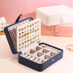 Jewelry Box Leather Magnetic Closure 8 Compartments