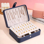 Jewelry Box Leather Magnetic Closure 8 Compartments