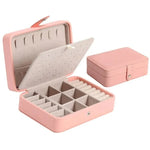 Jewelry Box Leather Magnetic Closure 8 Compartments