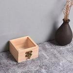 Jewelry Box Natural Wood Hinged Lid