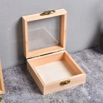 Jewelry Box Natural Wood Hinged Lid