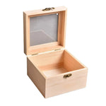 Jewelry Box Natural Wood Hinged Lid