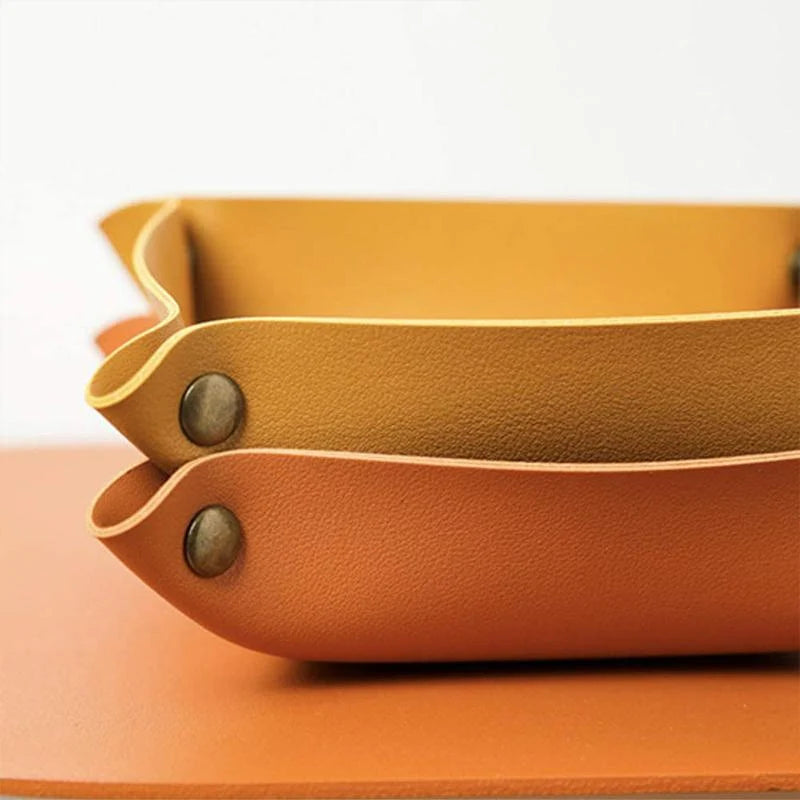 Jewelry & Key Tray PU Leather Foldable Travel Organizer