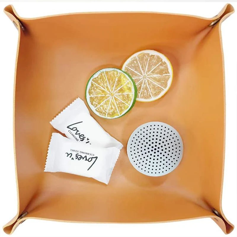 Jewelry & Key Tray PU Leather Foldable Travel Organizer