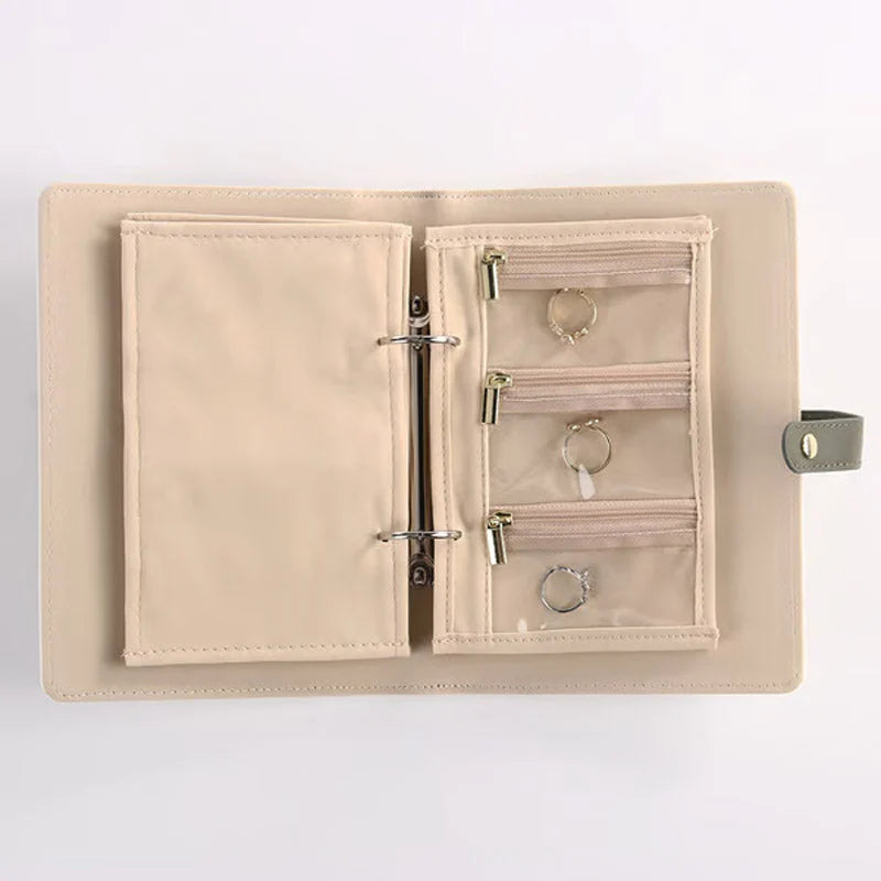 Jewelry Organizer Multi-Compartment & Anti-Tangle PU Leather