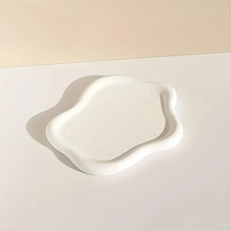 Jewelry Tray Ceramic Cloud-Shaped Small Item Organizer
