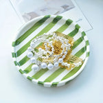 Jewelry Tray Glossy Ceramic Vertical Stripes