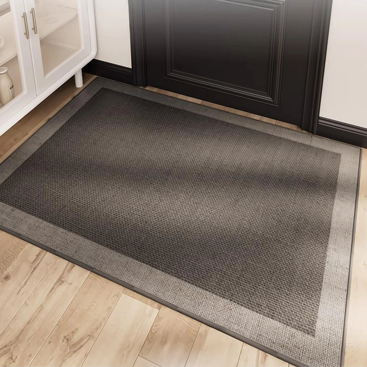Jute Doormat Non-Slip Backing Contrasting Woven Border