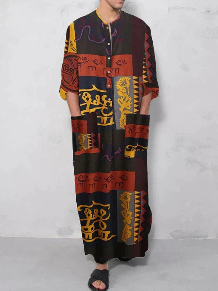 Kaftan Robe Long Sleeve Moisture-Wicking Odor Control